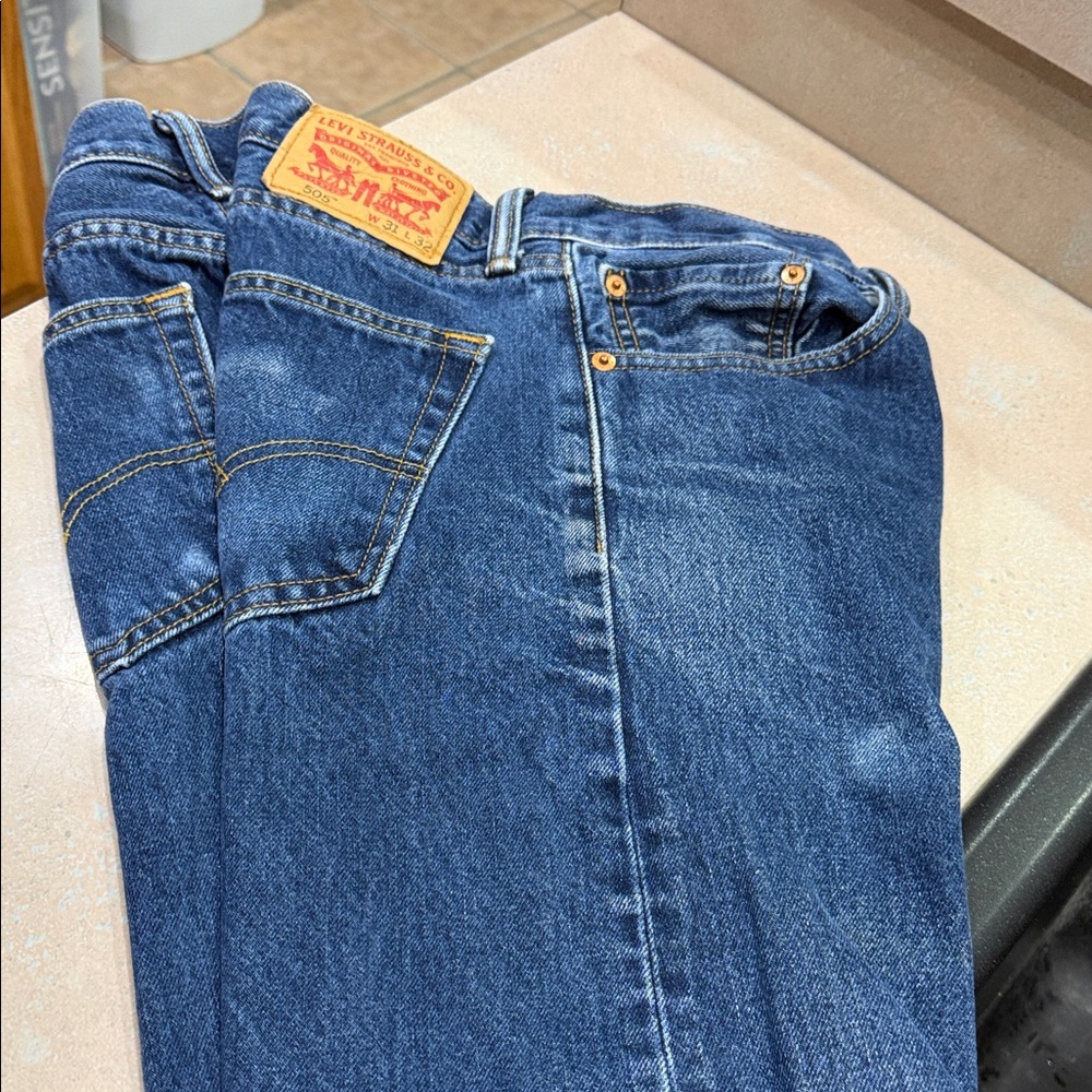 Levi's Men's Straight Jeans in Deep Blue